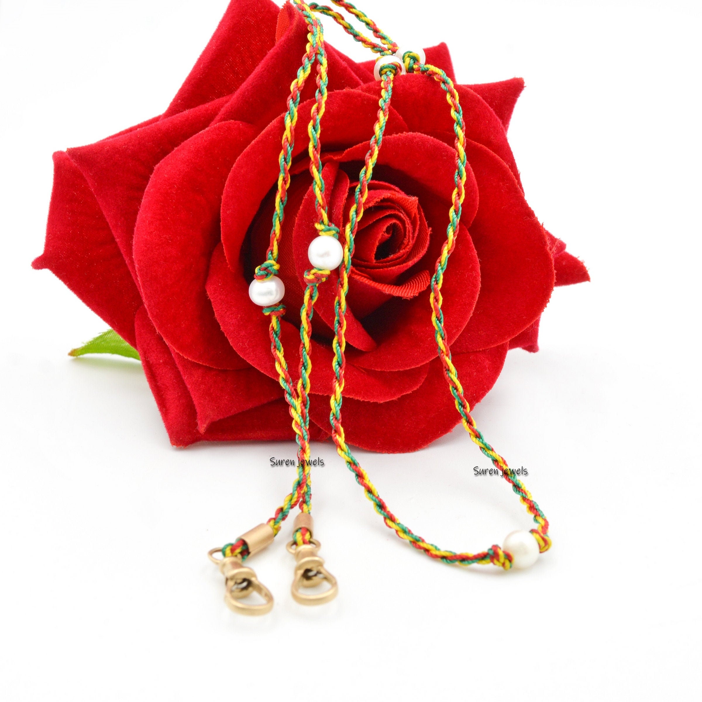 14K Gold Bonheur Charm Necklace: CZ Clove Locket, Protection Jewelry - View 2 - Suren Jewels | SKU: SJN376-9KYGMTPL-28I