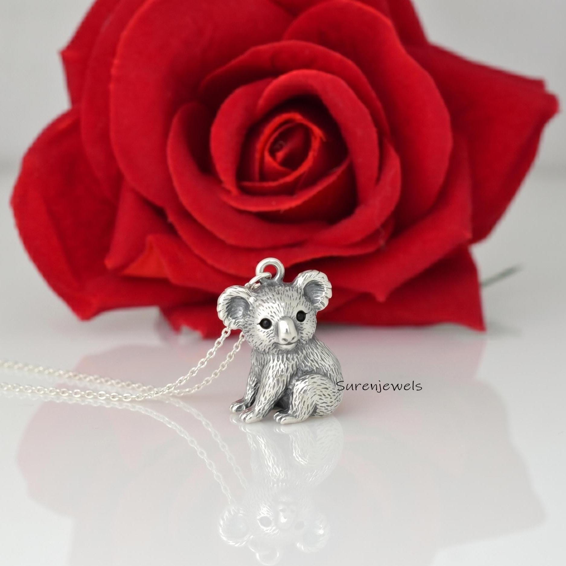 14k Gold Koala Pendant, Gold Koala Pendant, Dainty Koala Pendant, Gold Koala Jewelry, Koala Animal Pendant, Designer Koala Pe
