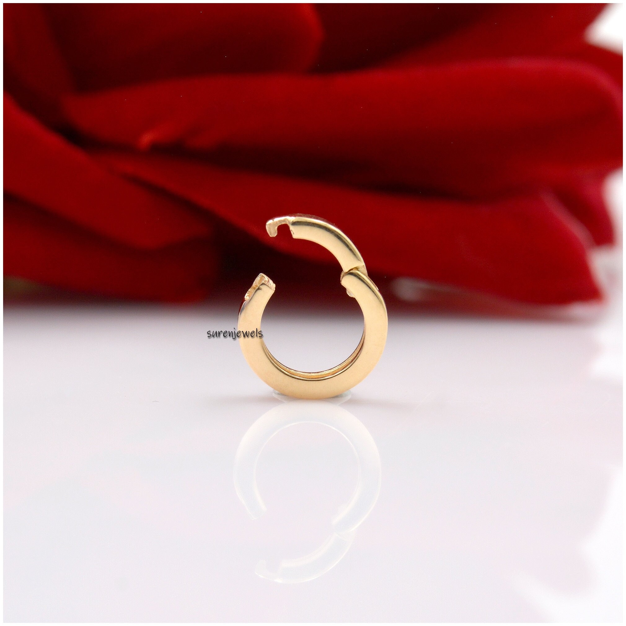 14K Gold Charm Enhancer: Round Multi Charm Holder - Suren Jewels | SKU: SJP1280-SLYG-10