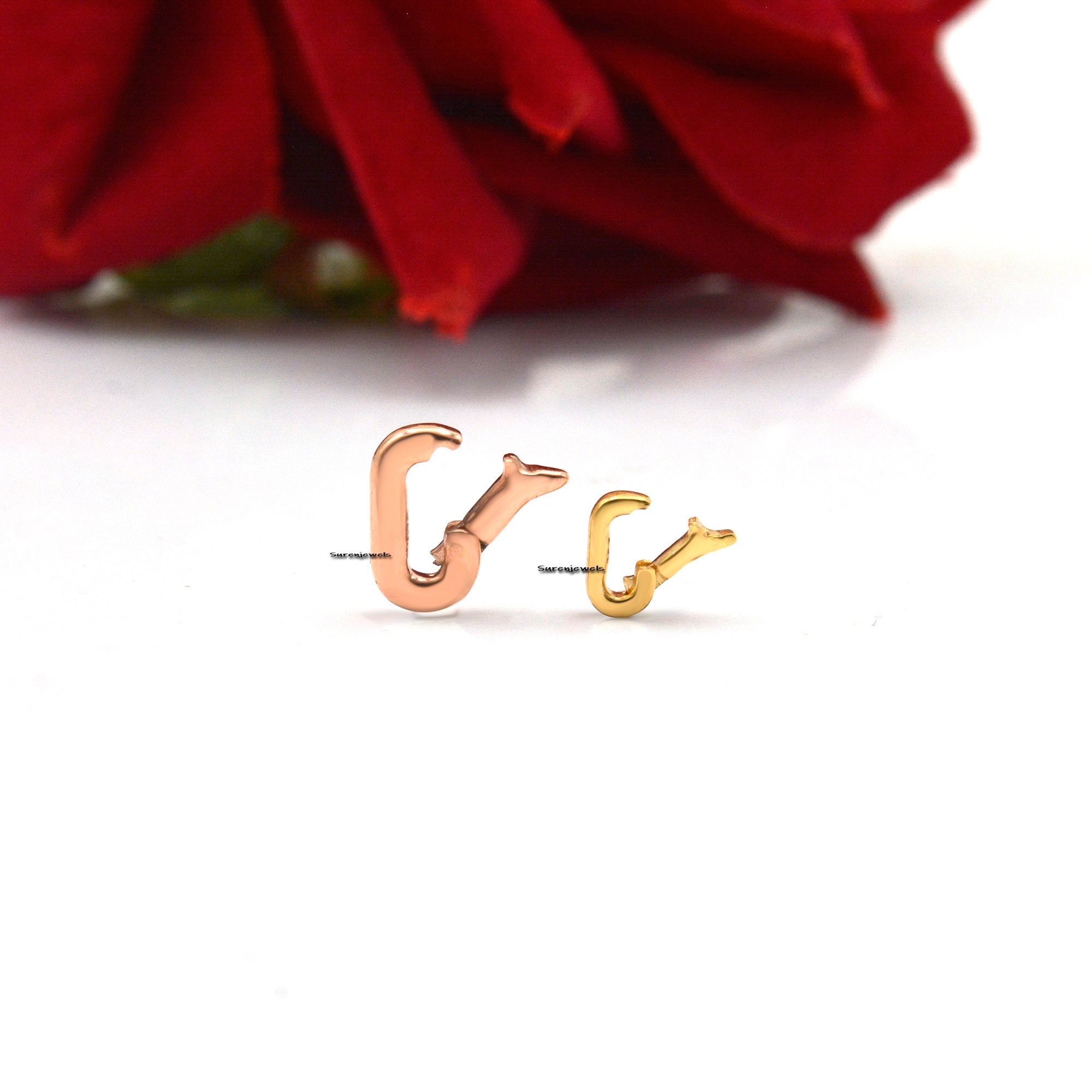 14K Gold Charm Holder: Enhancer Link for Charms - View 2 - Suren Jewels | SKU: SJP956-14KYG-7M