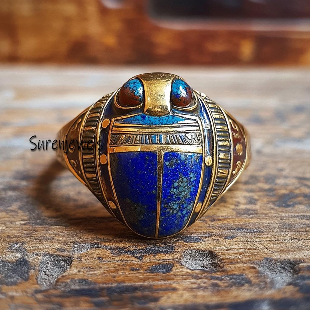 14k Gold Gemstone Scarab Ring jewelry - View 2 - Suren Jewels | SKU: SJR,SJR2788-SLYGLPZTQELMT-US-9,SJR2777-SLYGLPZELMT-US-8
