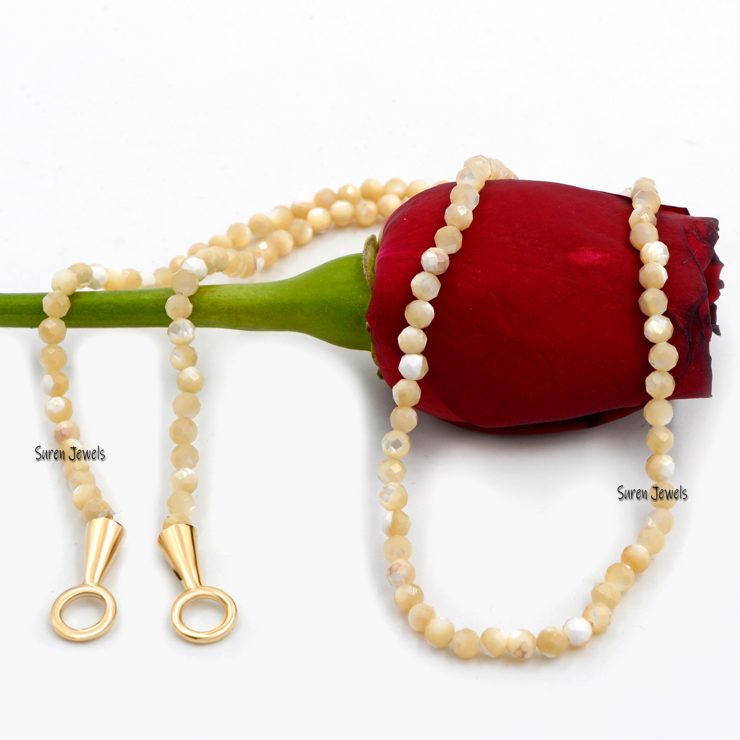 14K Gold Lapis Charm Holder Beads Necklace - View 7 - Suren Jewels | SKU: SJN247-14KYGTQ