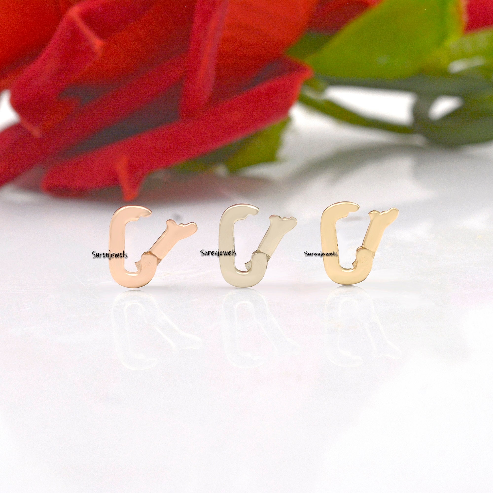 14k Gold Charm Enhancer: Pendant Clip Connector - View 5 - Suren Jewels | SKU: SJH126,SJH119,SJH956,SJH449,SJH482