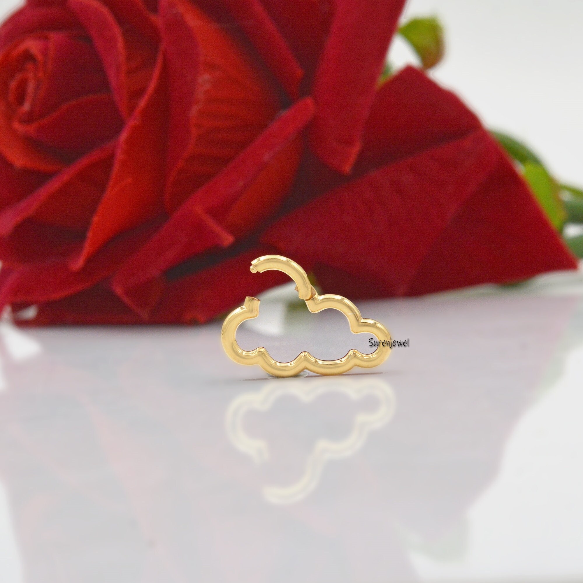 14K Gold Charm Holder Enhancer: Multi-Link Solid Gold - View 6 - Suren Jewels | SKU: SJH2439,SJF09-SLYG,SJP978-SLYG,SJP1073,S