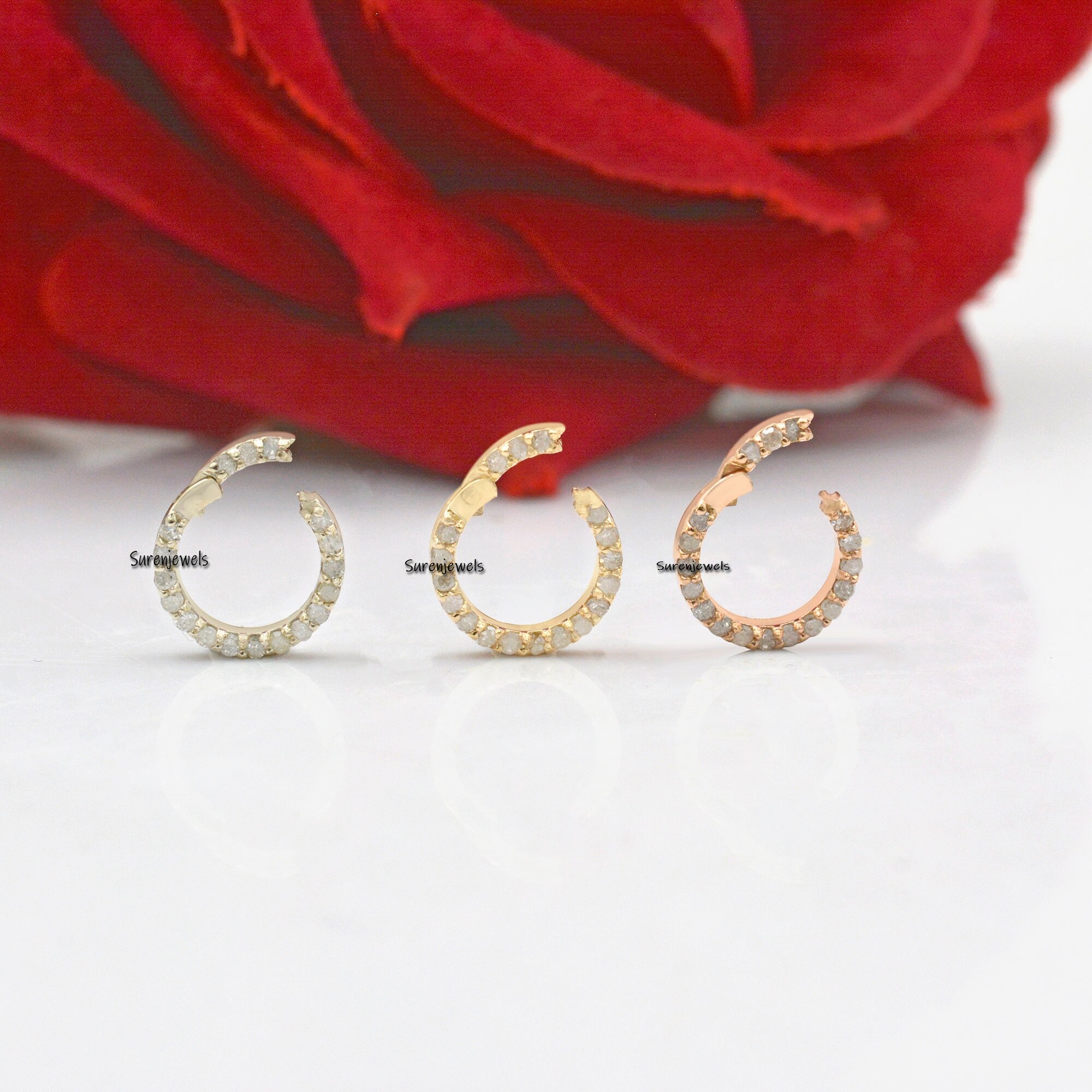 14k Gold Charm Enhancer: Pendant Clip Connector - View 6 - Suren Jewels | SKU: SJH126,SJH119,SJH956,SJH449,SJH482