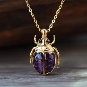 14k Gold Small Lapis lazuli Scarab Pendant, 14k Gold Vermeil Scarab Necklace, Blue Scarab Pendant, Egyptian Beetle Jewelry