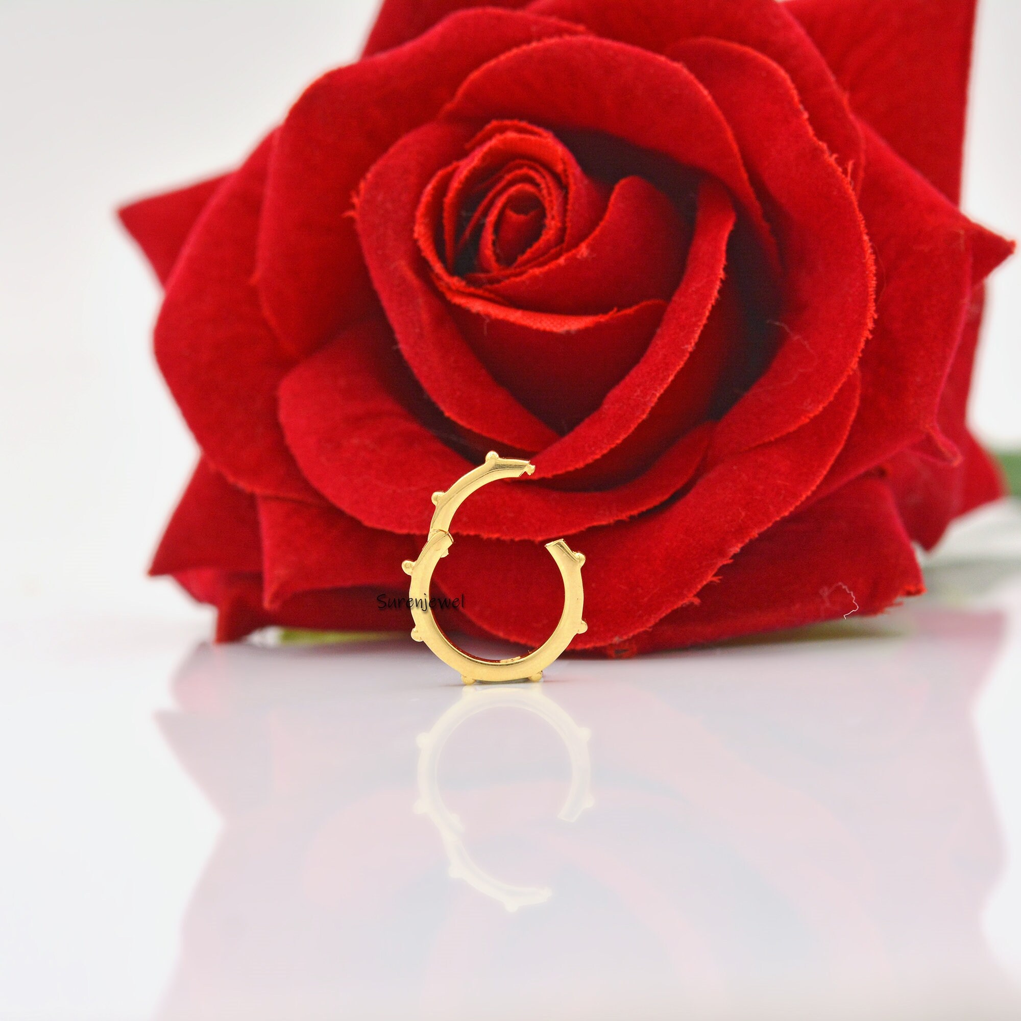 9k Gold Charm Holder: Ball Enhancer Connector (15*15mm) - View 3 - Suren Jewels | SKU: SJP448-9KYG-N47-18I