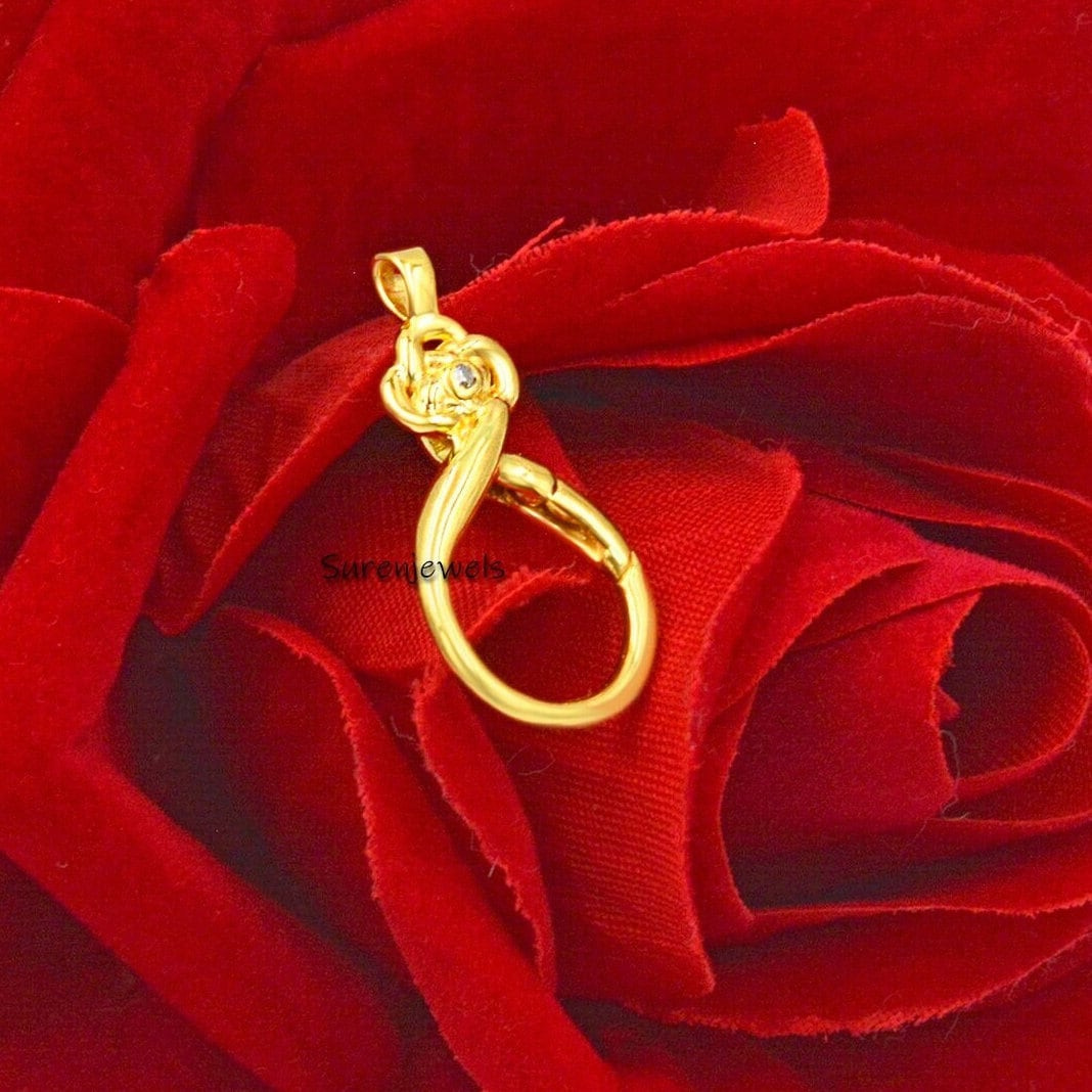 Handmade 14K Gold Diamond Charm Holder Pendant - View 2 - Suren Jewels | SKU: SJP1113-SLNSDI-25M