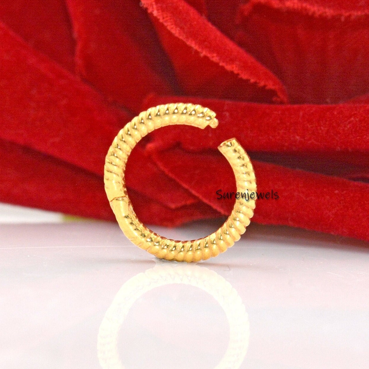14k Gold Twisted Enhancer Lock Clasp - Suren Jewels | SKU: SJP1403-SLNS-15M