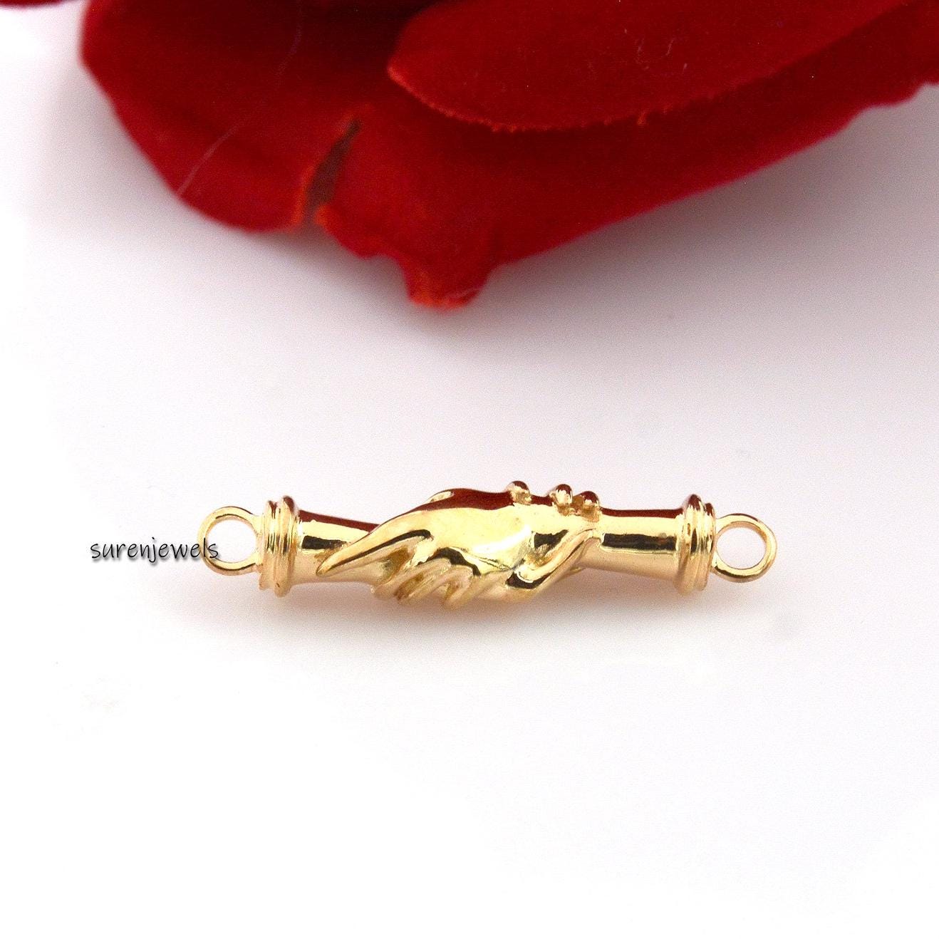 Sterling Silver Figa Hand Pendant: Good Luck Charm Jewelry - View 6 - Suren Jewels | SKU: SJP52-SLYG-35M-N41-18I