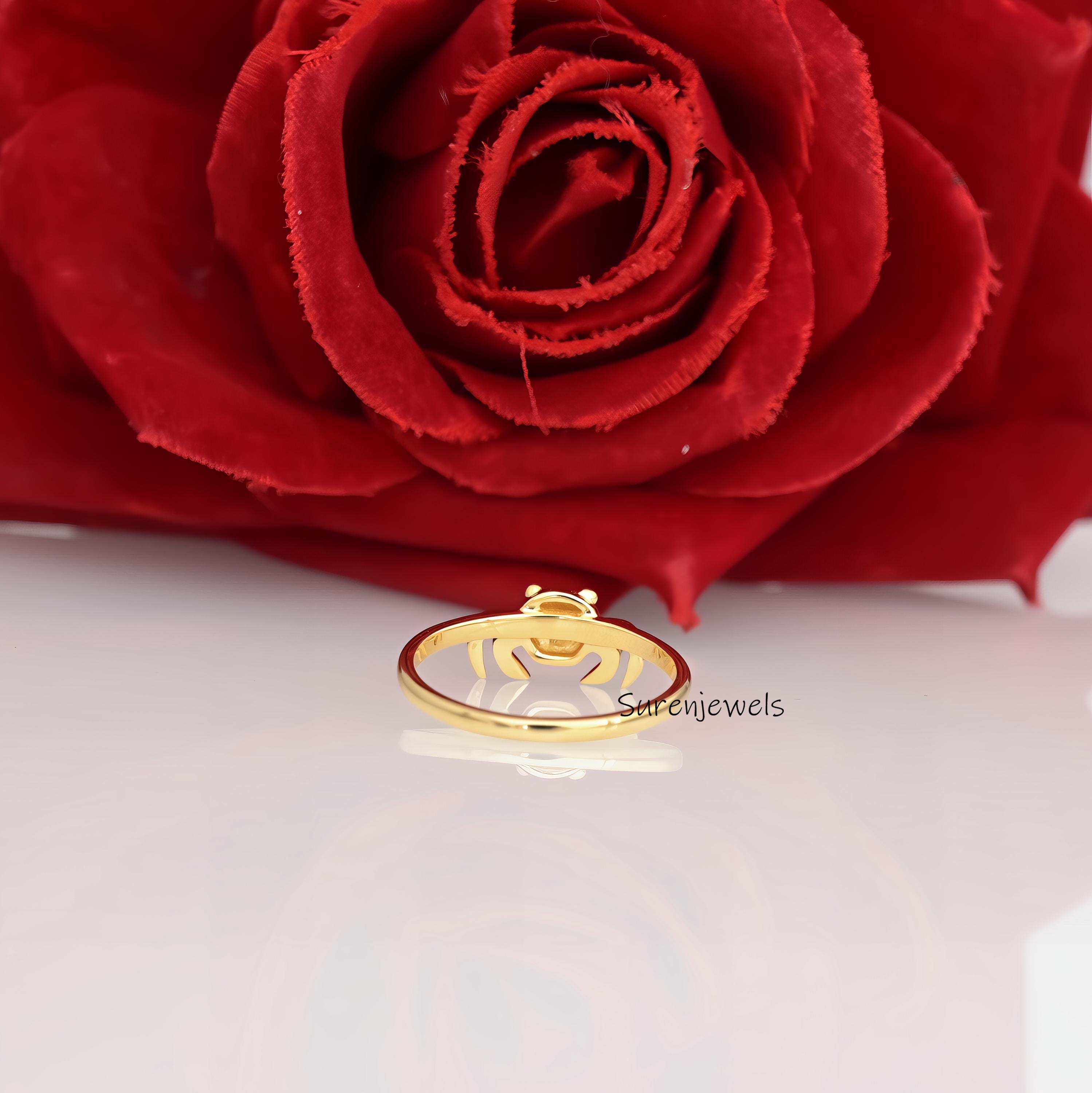 14k Gold Crab Ring: Cancer Zodiac Horoscope Jewelry - View 3 - Suren Jewels | SKU: sJR2781-SLYG-US-9