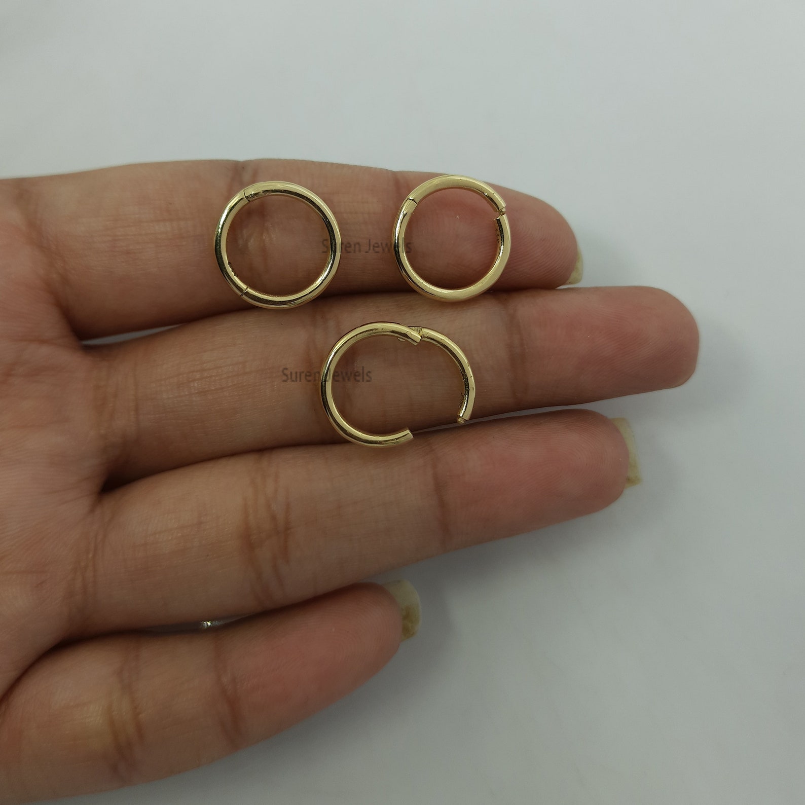 14K Gold Endless Clicker 14k Seamless Clicker Gold. Multiple Etsy