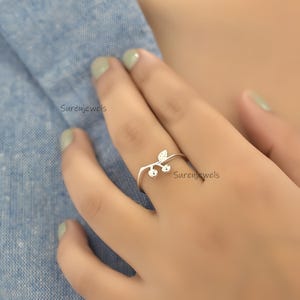 Dainty 14k Gold Cherry Ring: Handmade Fruit Jewelry