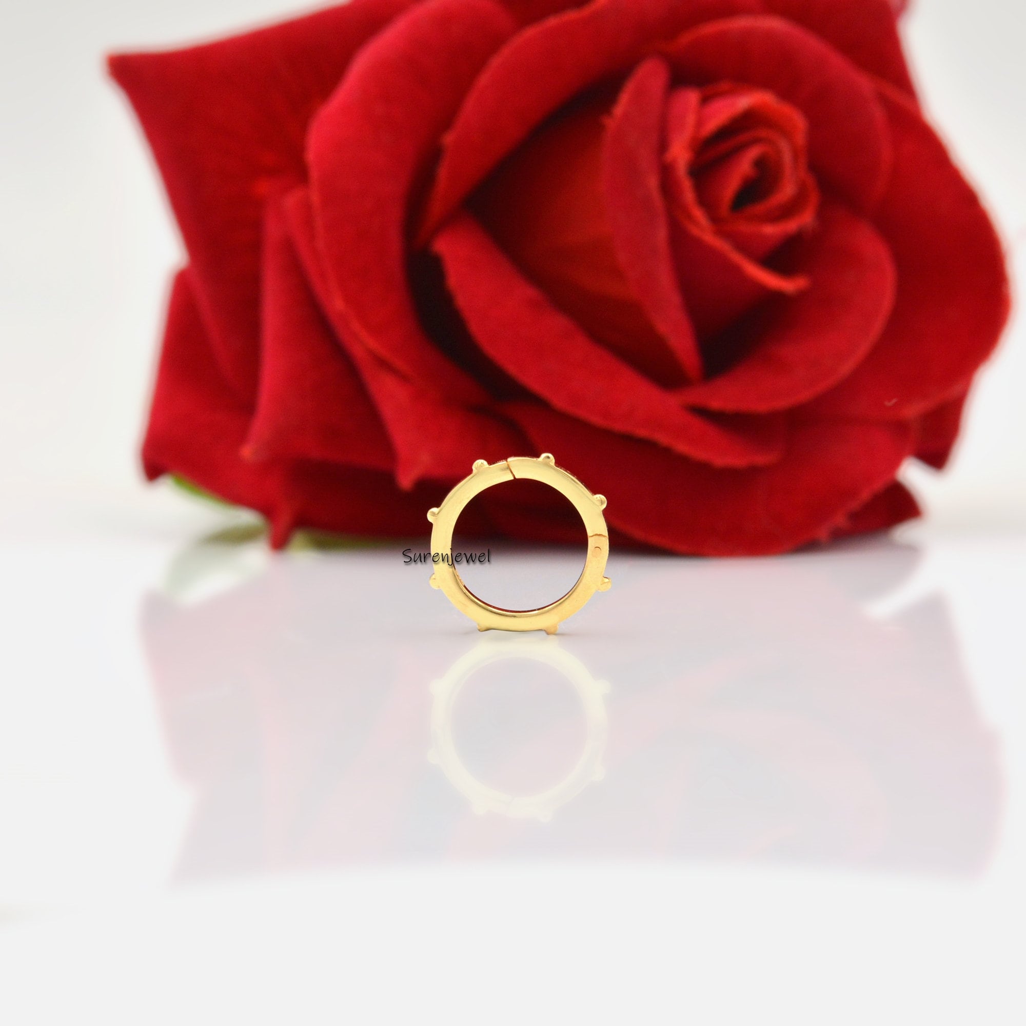 9k Gold Charm Holder: Ball Enhancer Connector (15*15mm) - View 2 - Suren Jewels | SKU: SJP448-9KYG-N47-18I