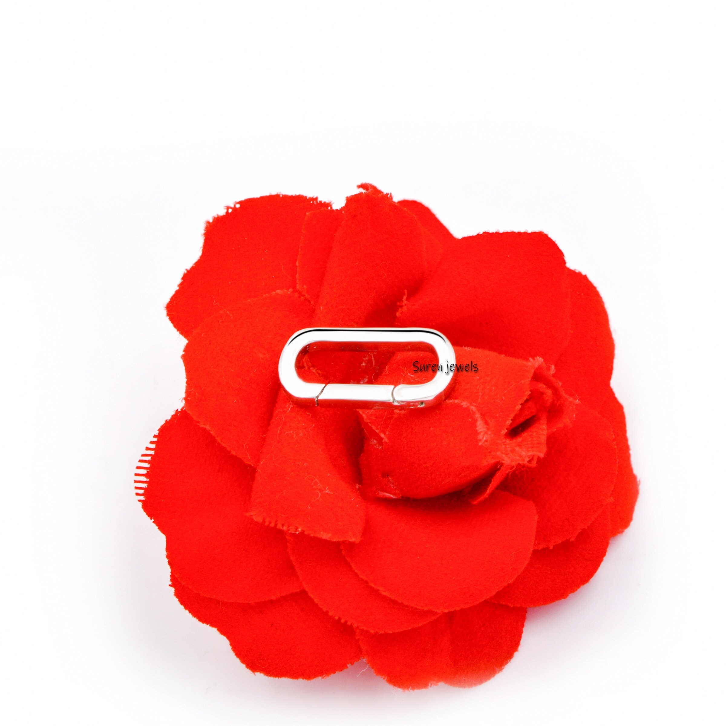 14K Gold Charm Enhancer Link Lock: Solid Gold Holder - View 7 - Suren Jewels | SKU: SJP445-14KYG-15*7M