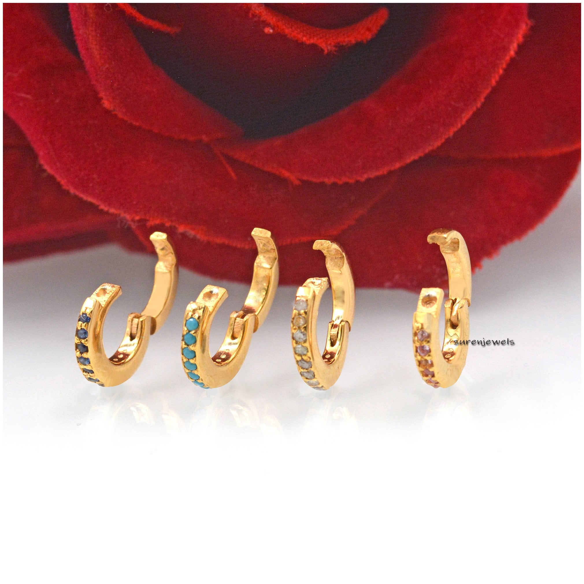 14K Gold Diamond Charm Enhancer: Multi Charm Holder - View 3 - Suren Jewels | SKU: SJP686-14KWGDI-12M
