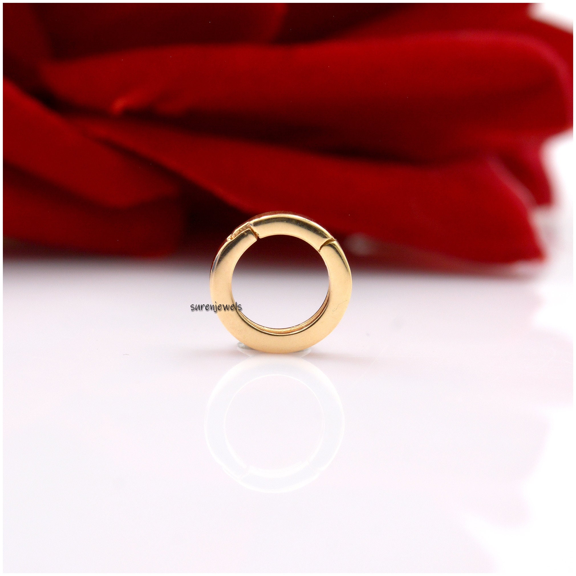14K Gold Charm Enhancer: Round Multi Charm Holder - View 2 - Suren Jewels | SKU: SJP1280-SLYG-10