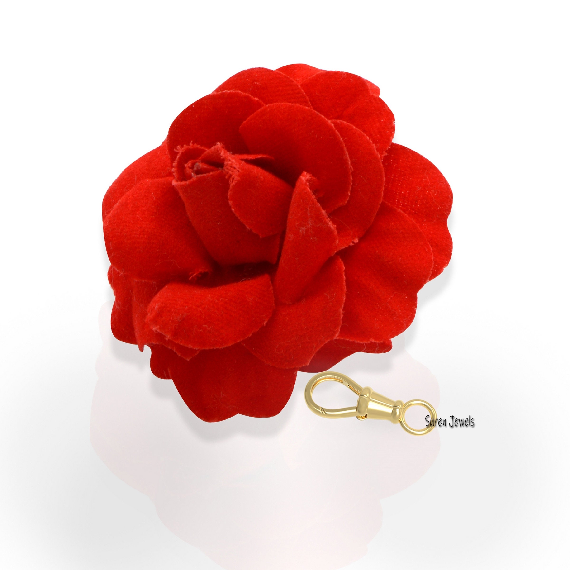 9k Gold Swivel Push Lock: Handmade Pendant Enhancer (18x7 mm) - View 4 - Suren Jewels | SKU: SJF214-9KYG