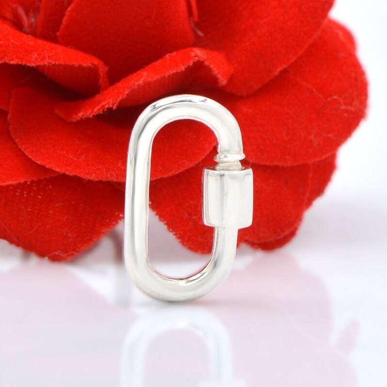 14K Gold Carabiner Lock: 15mm Yellow Gold Connector - View 3 - Suren Jewels | SKU: SJC11