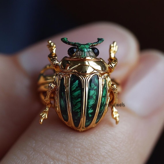 Scarabeo Sacro Anello Con Scarabeo Egizio Ciondolo Scarabeo