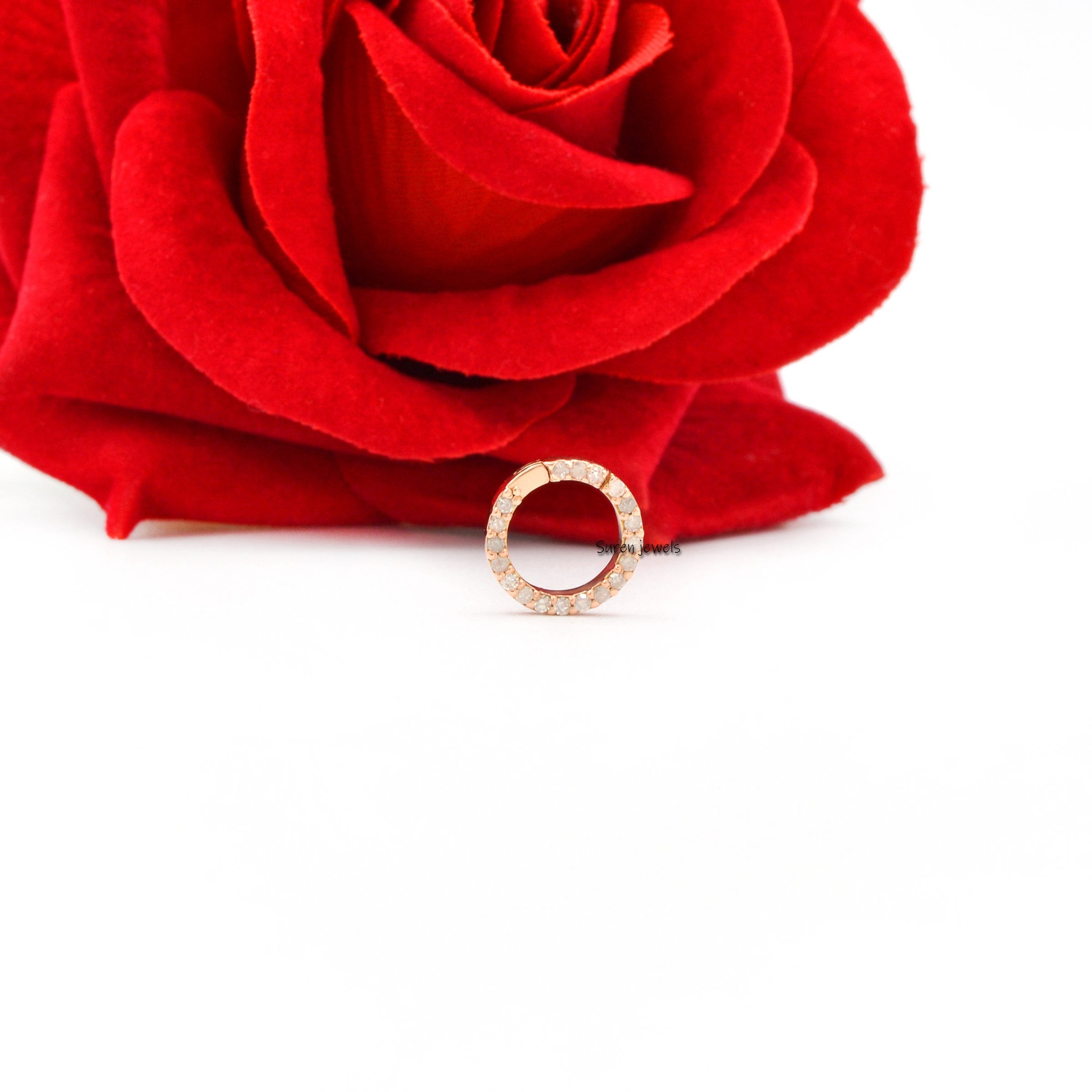14K Yellow Gold Enhancer Clasp: Ruby & Blue Sapphire Jewelry Lock - View 3 - Suren Jewels | SKU: SJP570-14KWGDI-12M