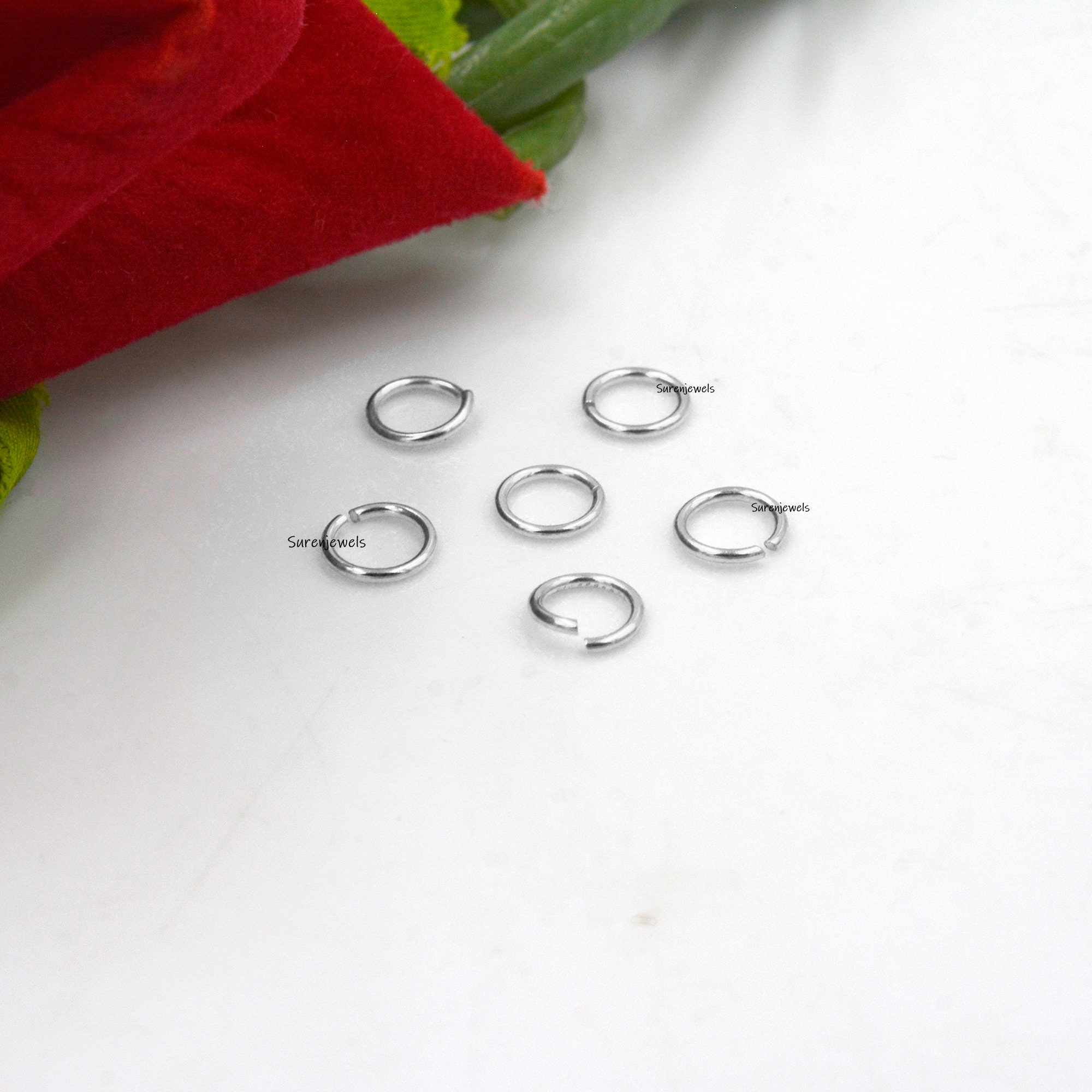 14k Gold Jump Ring Lock: Charm Holder Connector (6mm) - View 2 - Suren Jewels | SKU: SJL127-14KYG
