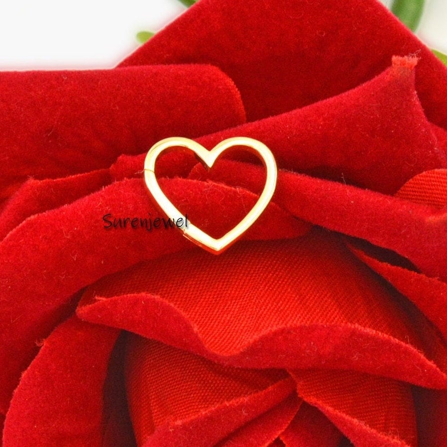 925 Silver Heart Enhancer Lock: Multi Charm Pendant, 15mm - Suren Jewels | SKU: SJP536-SLYG-N47-18I