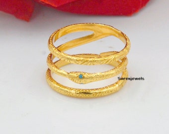 Sterling Silver Ouroboros Snake Ring: Infinity Talisman