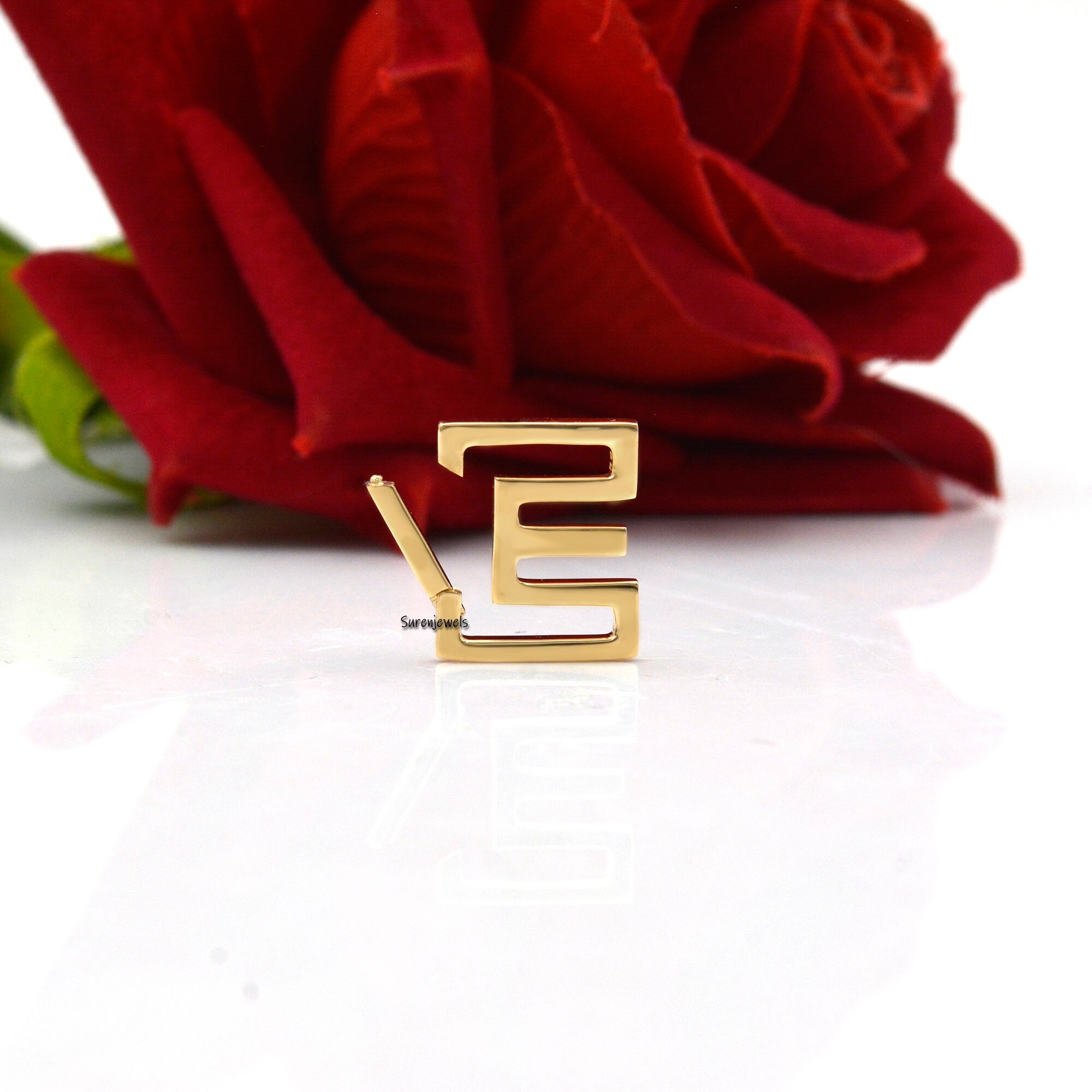 9K Gold Link Lock: Charm Holder Enhancer (18mm) - View 7 - Suren Jewels | SKU: SJP978-SLRG-S