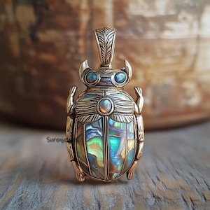 14K Gold Small Scarab Pendant, Designer Gold Amethyst Scarab Charm, Gemstone Scarab Pendant, Hand Carving Scarab, Carved Scarab Amulet Charm