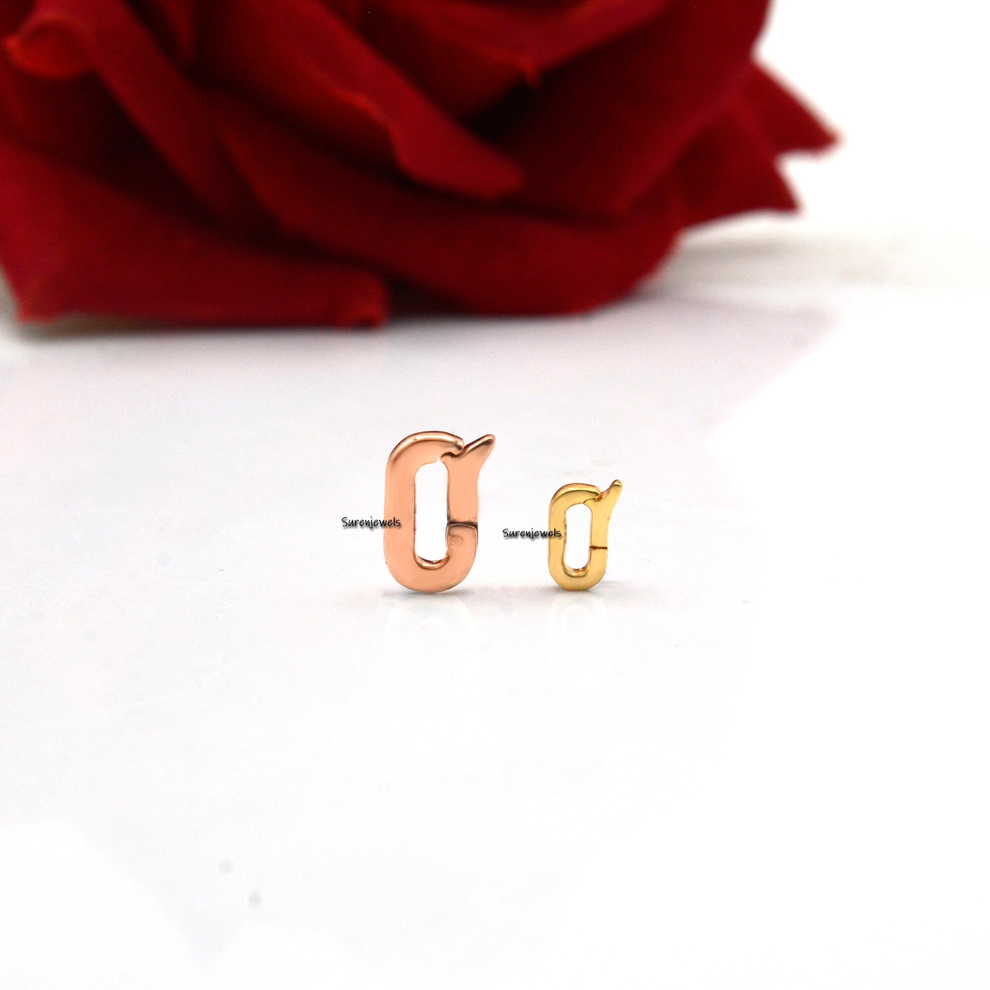14K Gold Charm Holder: Enhancer Link for Charms - View 4 - Suren Jewels | SKU: SJP956-14KYG-7M
