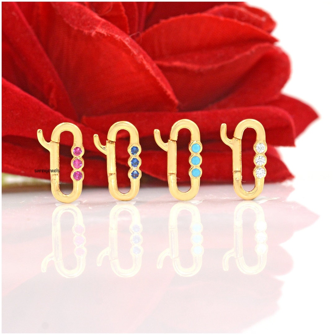 14K Gold Charm Holder Pendant, Pave Charm Holder Pendant, Diamond Charm