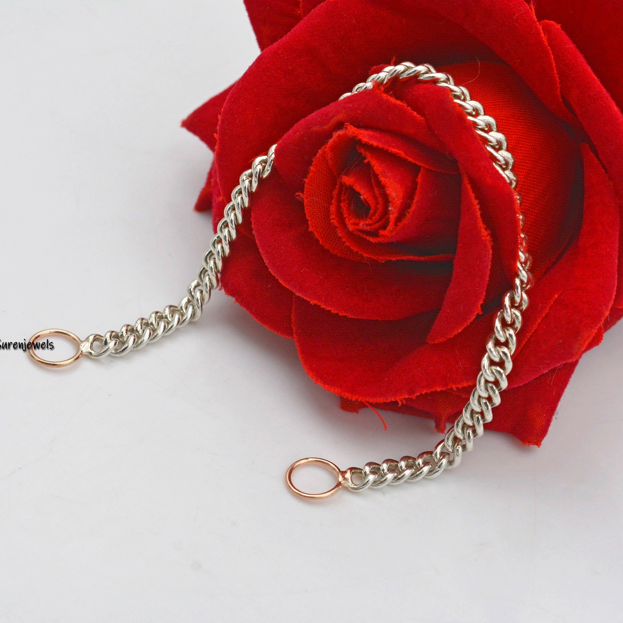5mm Curb Chain Bracelet Jewelry - Suren Jewels | SKU: SJA531-SLNSYG-7I