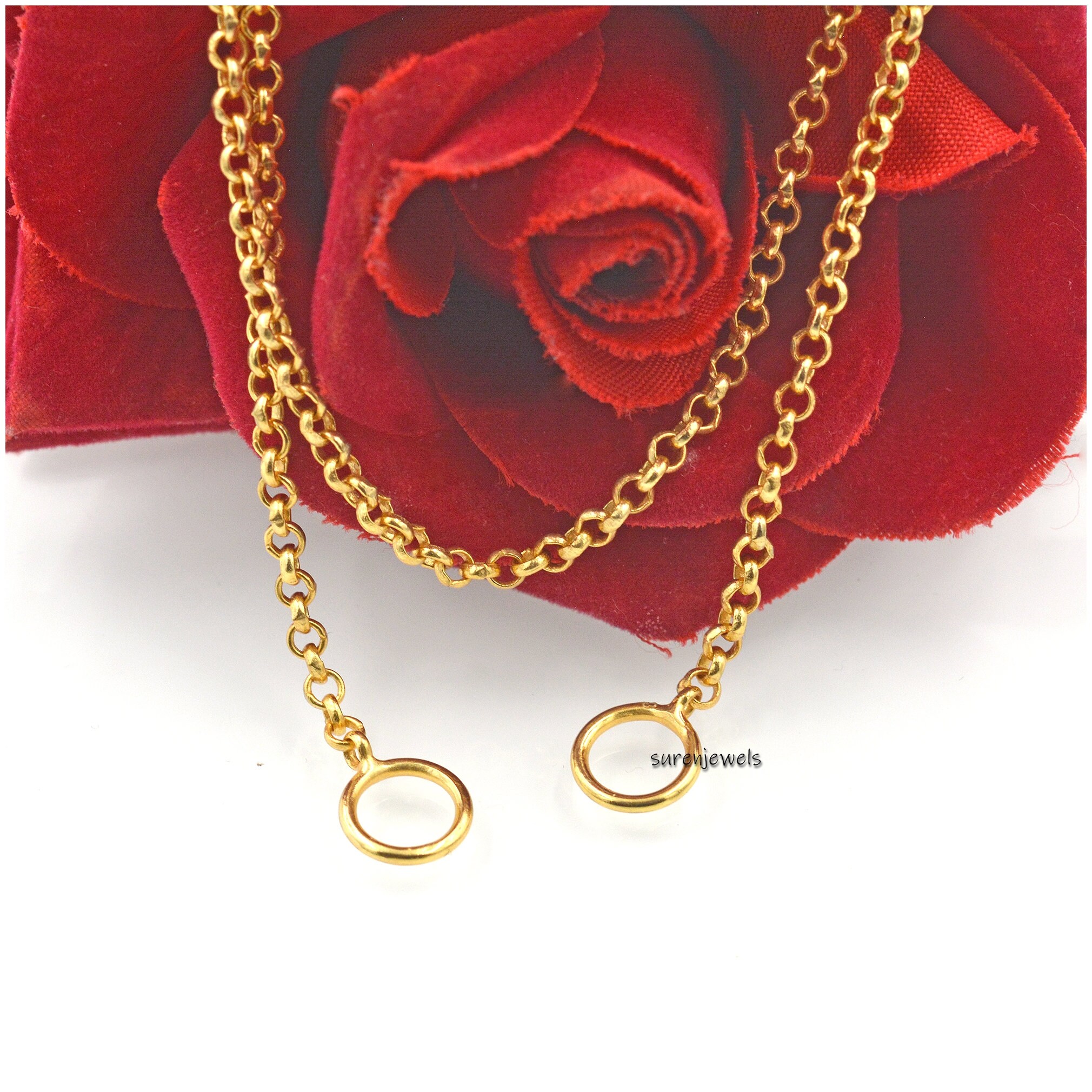 Oxidized Sterling Silver Carabiner Necklace: Handmade Curb Chain - View 4 - Suren Jewels | SKU: G15
