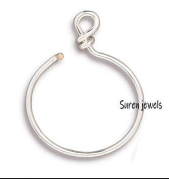925 Silver Charm Holder Pendant: Carabiner Connector Link - View 6 - Suren Jewels | SKU: SJP917-SLNS-20M