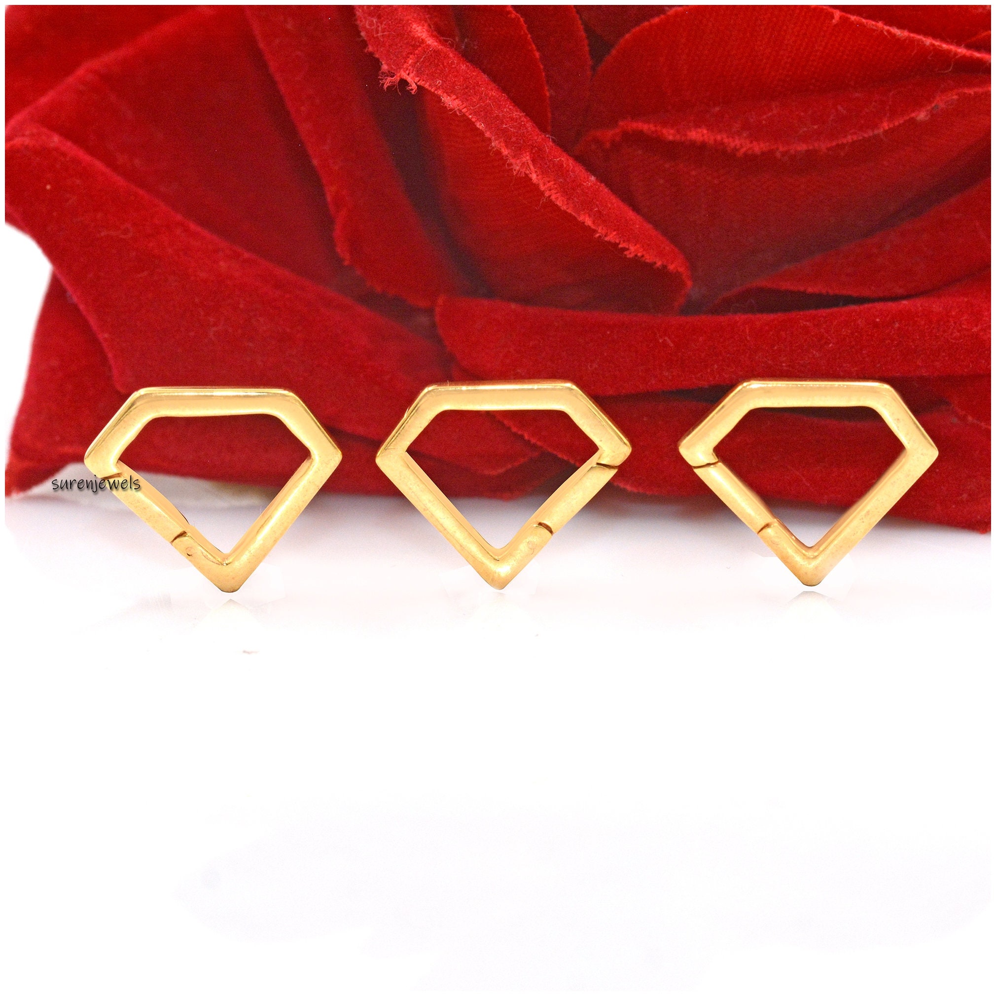 14K Gold Diamond Charm Connector: Openable Link Enhancer - View 3 - Suren Jewels | SKU: SJP638-
