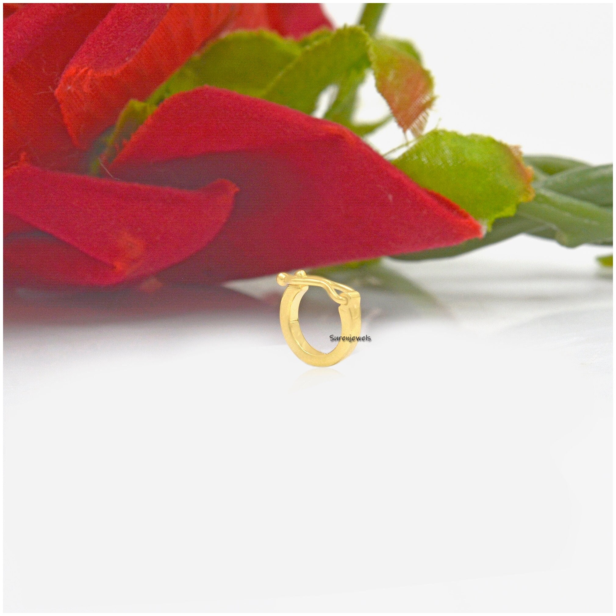 14K Gold Charm Holder: Enhancer Link - View 2 - Suren Jewels | SKU: SJF258-SLYG