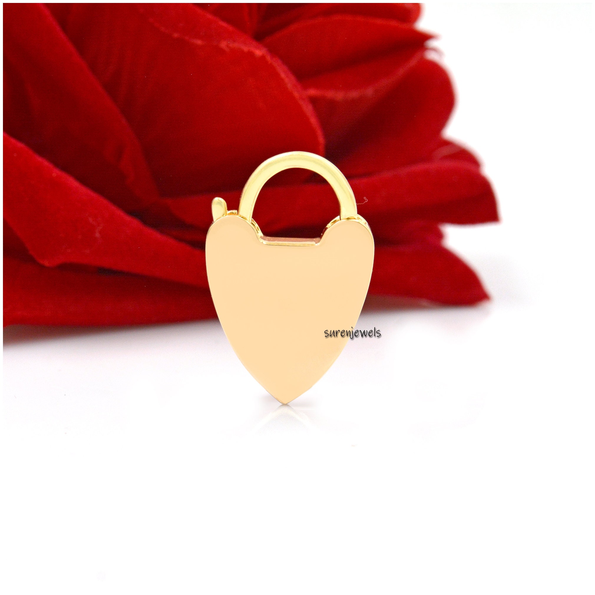 925 Silver Enamel Star Padlock: Handmade Heart Jewelry - View 4 - Suren Jewels | SKU: SJP47-SLNSELTQ