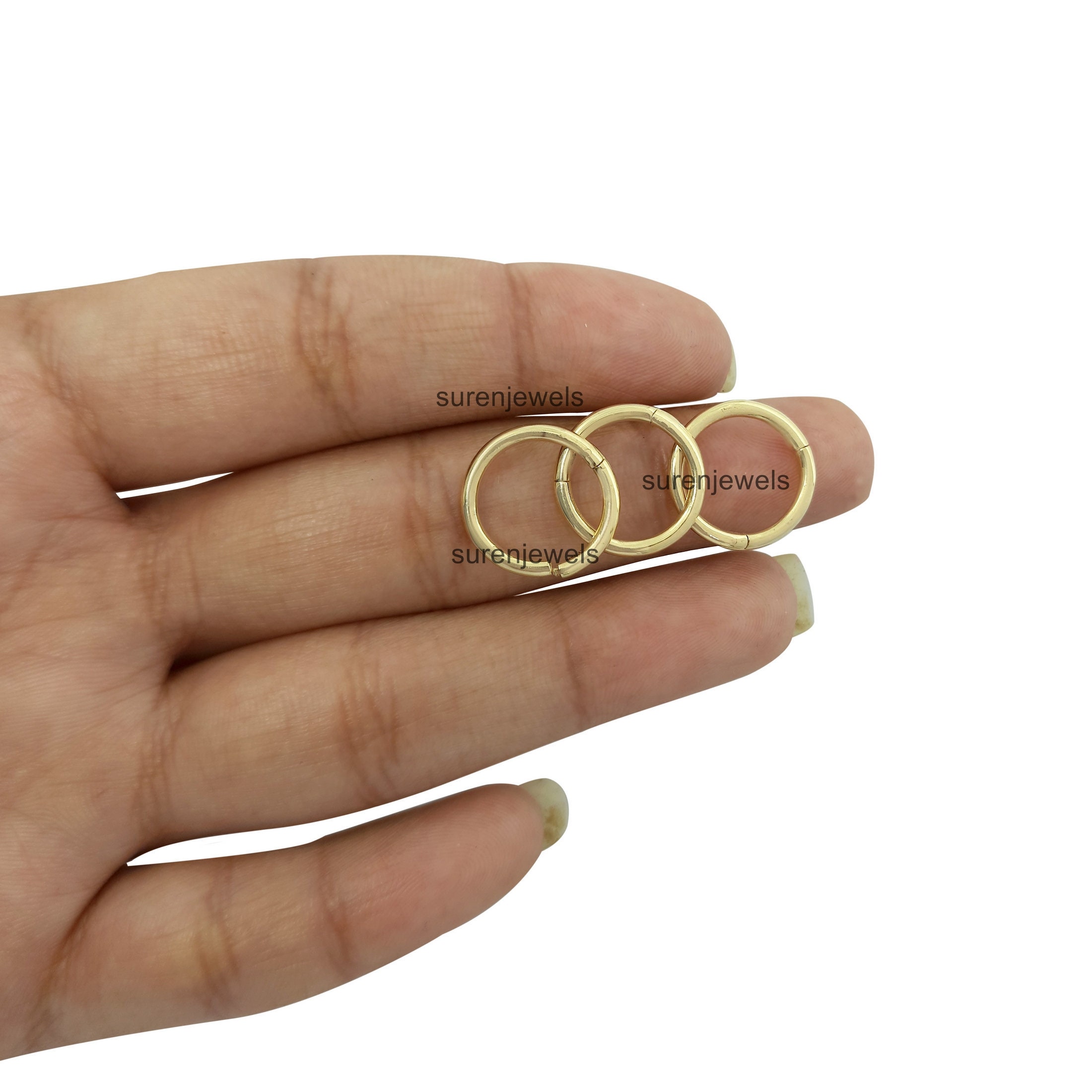 14K Gold Endless Clicker 14k Seamless Clicker Gold. Multiple Etsy