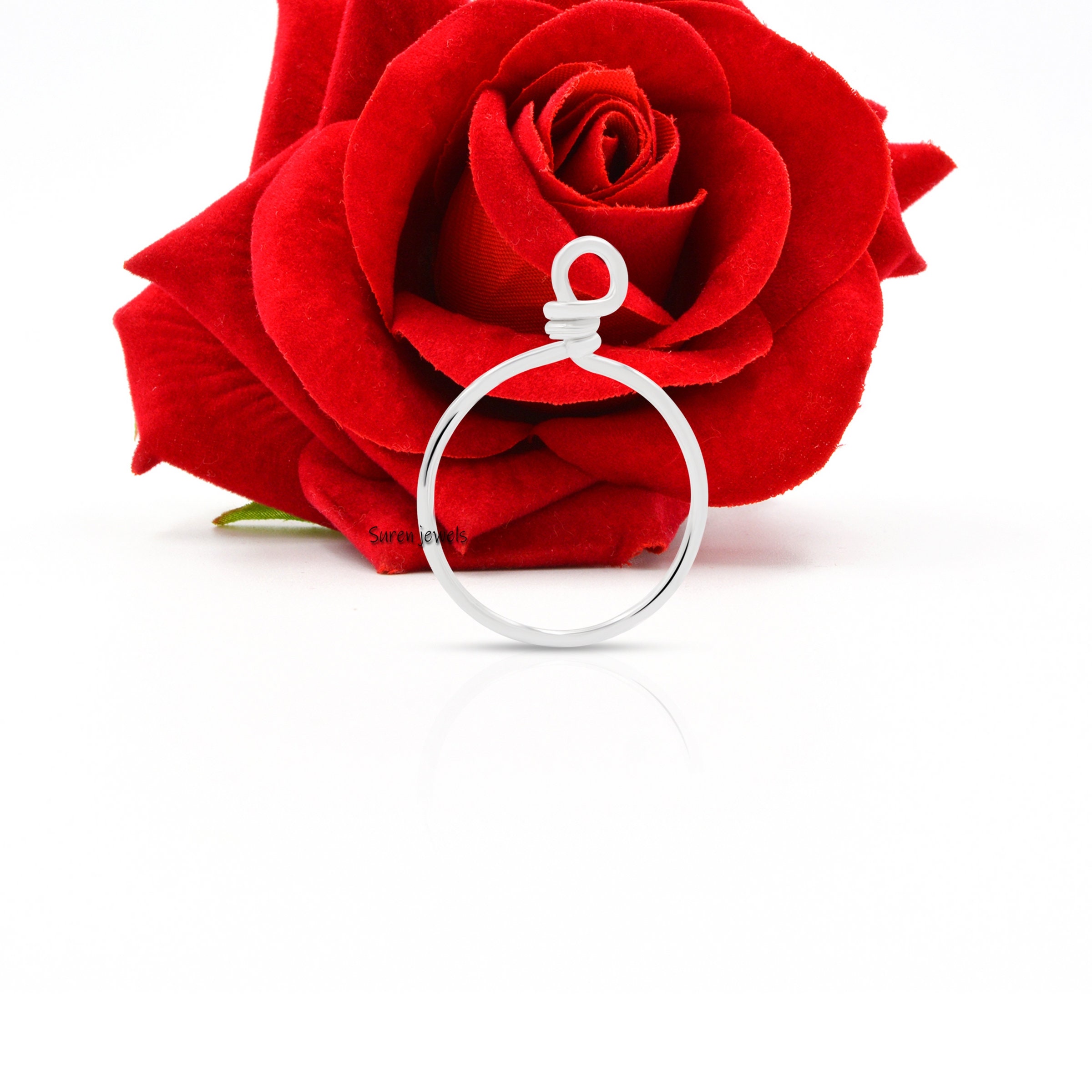 925 Silver Charm Holder Pendant: Carabiner Connector Link - View 4 - Suren Jewels | SKU: SJP917-SLNS-20M