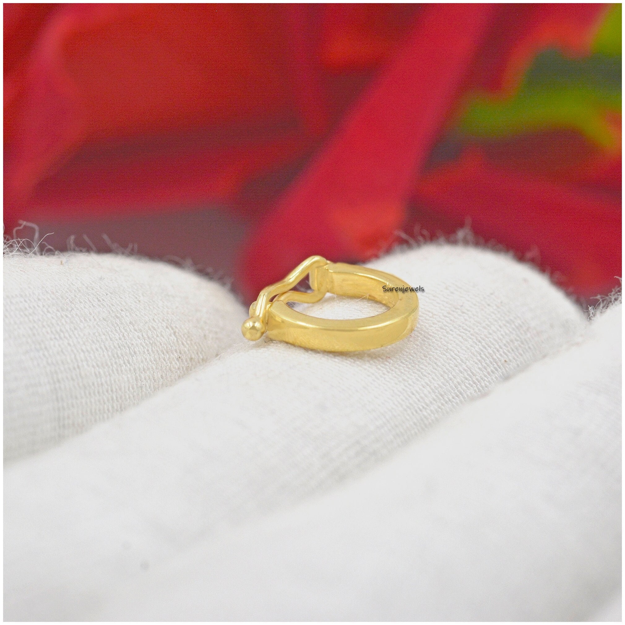 14K Gold Charm Holder: Enhancer Link - Suren Jewels | SKU: SJF258-SLYG