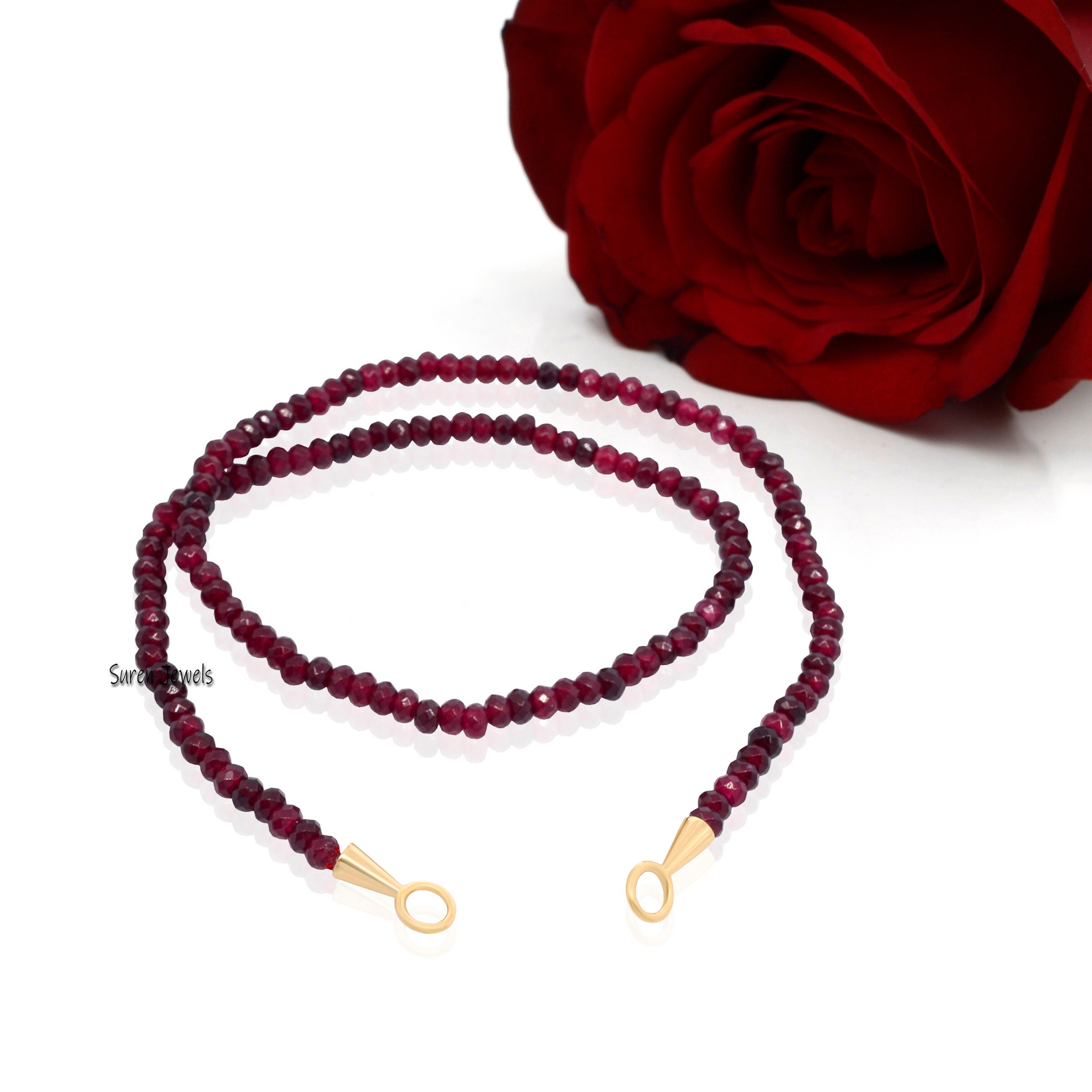 14K Gold Lapis Charm Holder Beads Necklace - View 6 - Suren Jewels | SKU: SJN247-14KYGTQ