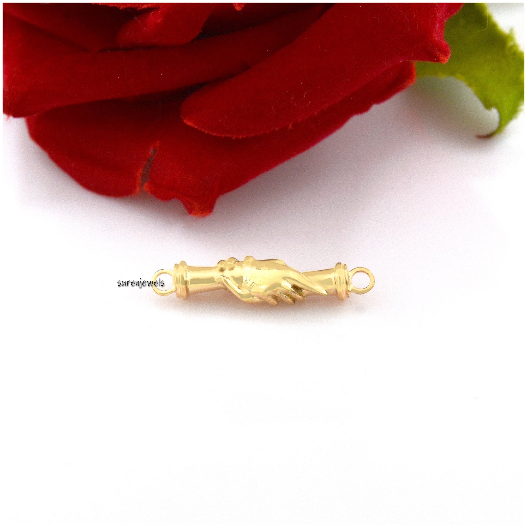 Sterling Silver Figa Hand Pendant: Good Luck Charm Jewelry - View 7 - Suren Jewels | SKU: SJP52-SLYG-35M-N41-18I