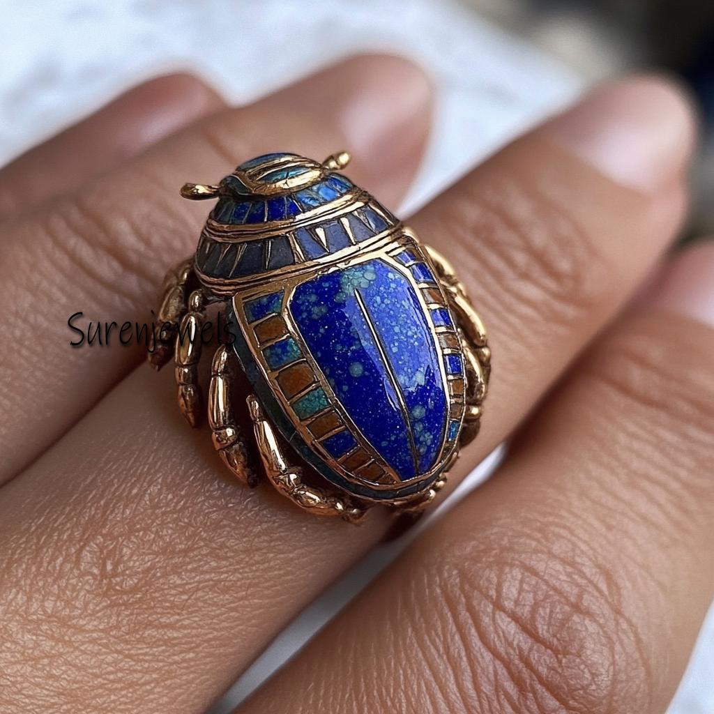 14k Gold Gemstone Scarab Ring jewelry - View 5 - Suren Jewels | SKU: SJR,SJR2788-SLYGLPZTQELMT-US-9,SJR2777-SLYGLPZELMT-US-8