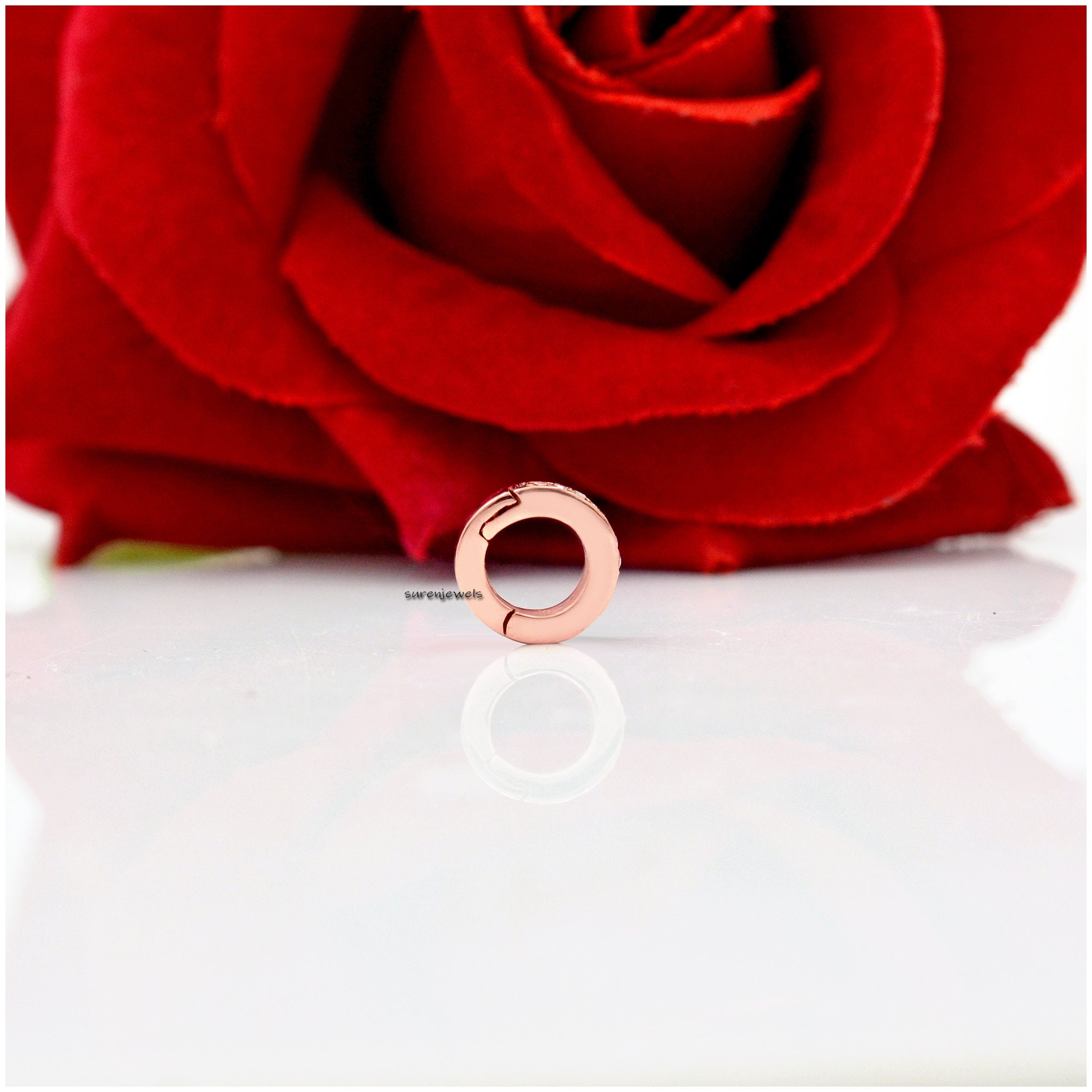14K Gold Diamond Charm Enhancer: Multi Charm Holder - View 5 - Suren Jewels | SKU: SJP686-14KWGDI-12M