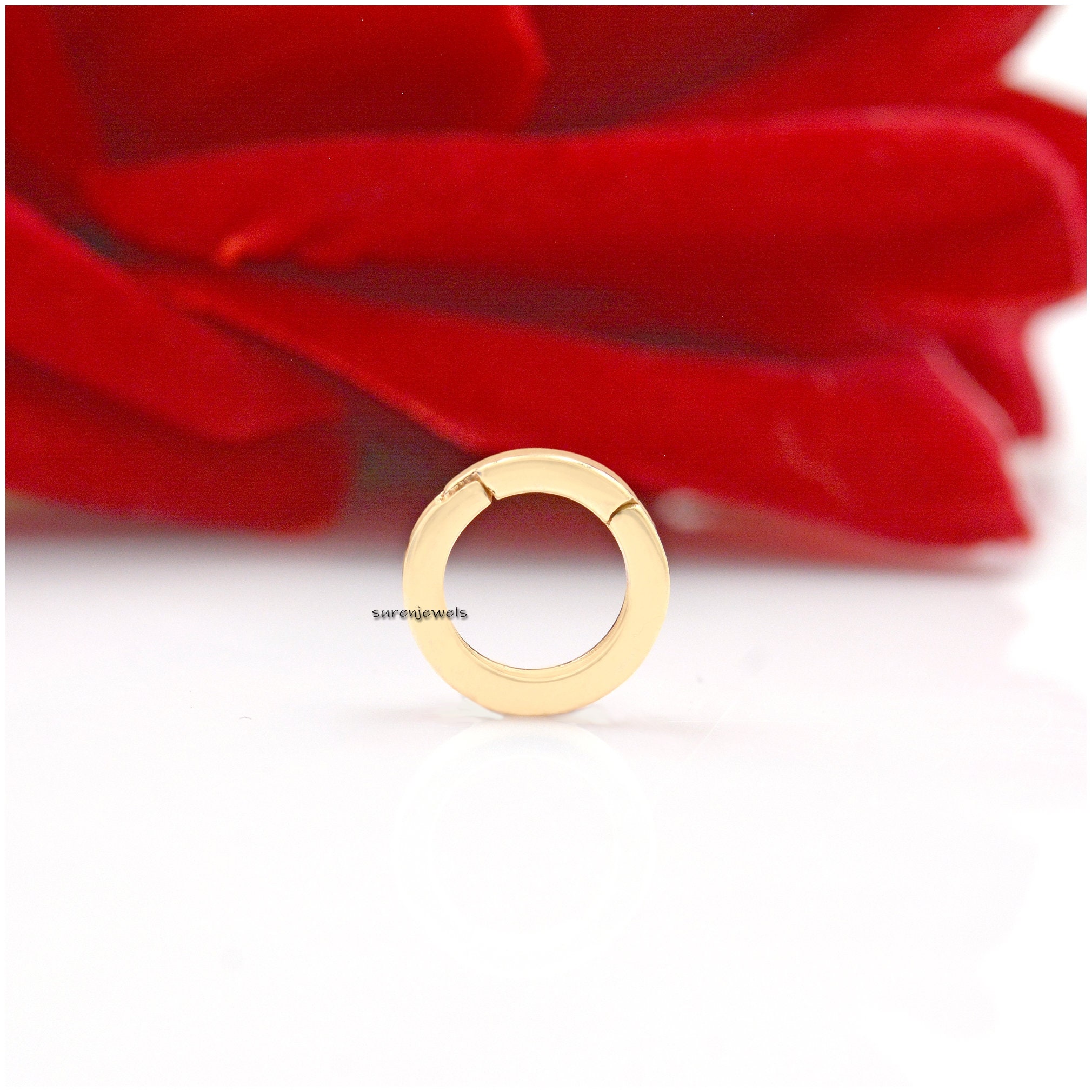 14K Gold Charm Enhancer: Round Multi Charm Holder - View 5 - Suren Jewels | SKU: SJP1280-SLYG-10