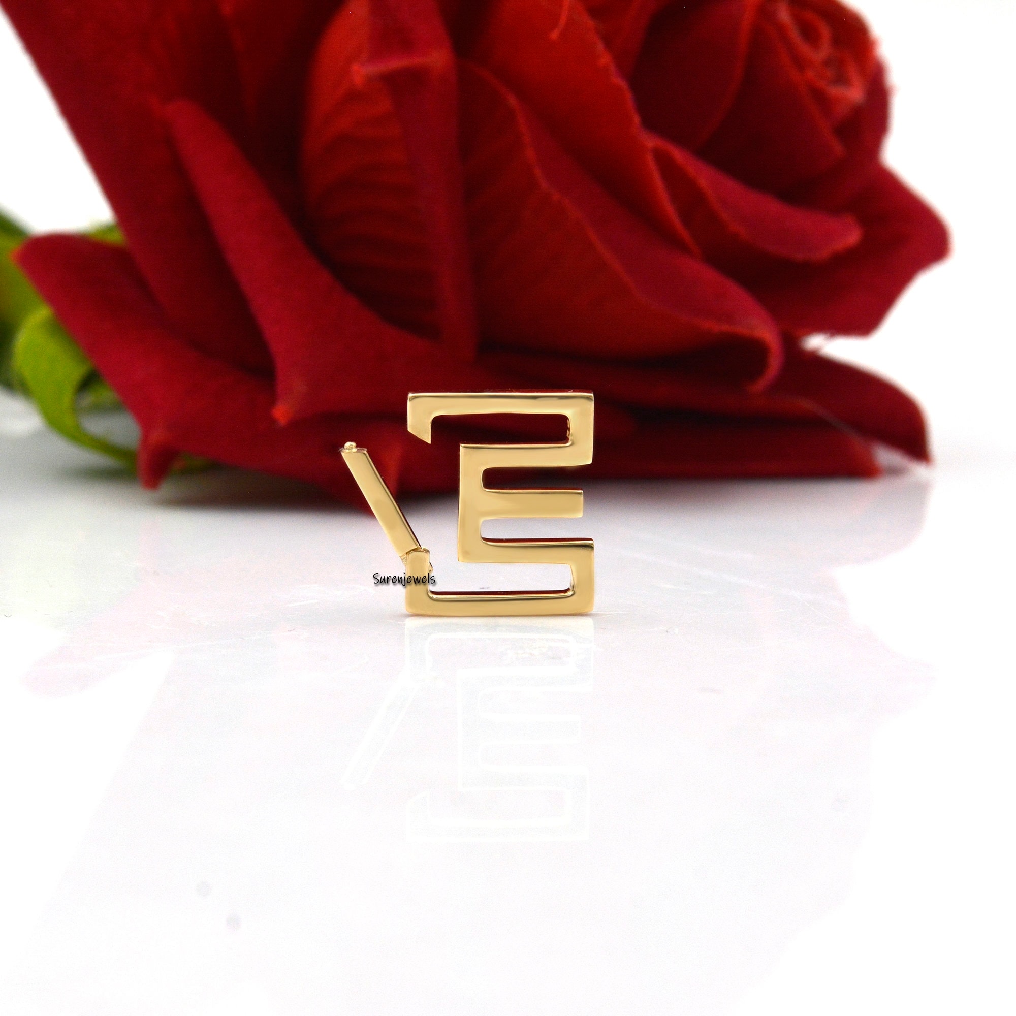 14k Gold Charm Enhancer: Designer Connector Clasp Lock (16mm) - View 5 - Suren Jewels | SKU: SJP978-14KYG-A