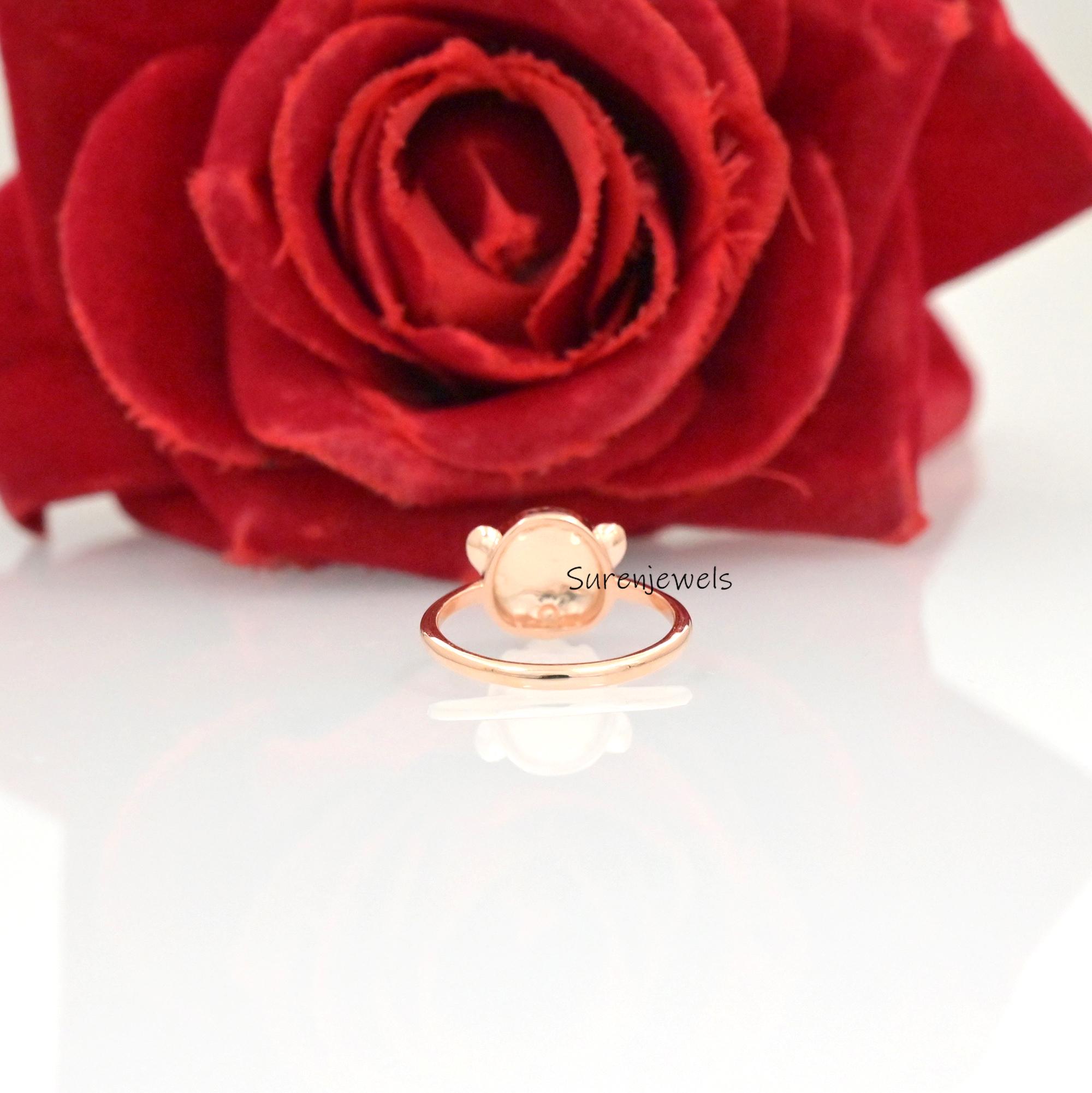 14k Gold Chimpanzee Ring: Dainty Solid Gold Monkey Jewelry - View 4 - Suren Jewels | SKU: SJR2902-SLRG-US-6