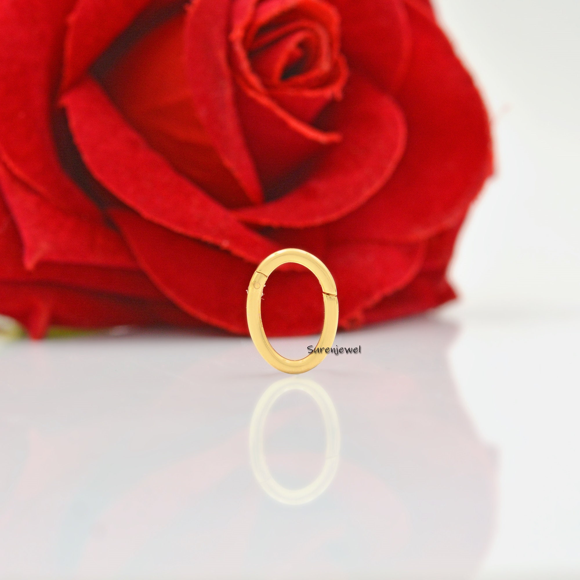 925 Silver Charm Holder: Elongated Enhancer Push Lock - View 2 - Suren Jewels | SKU: SJP1031-SLYG-15M