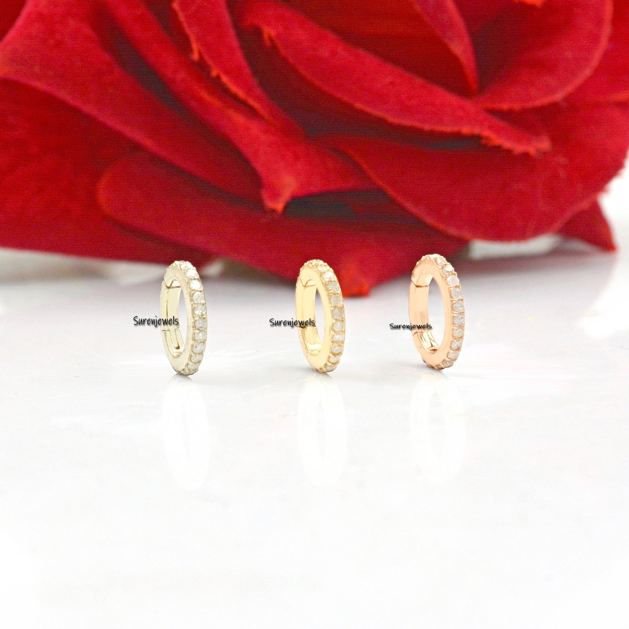 14k Gold Charm Enhancer: Pendant Clip Connector - View 3 - Suren Jewels | SKU: SJH126,SJH119,SJH956,SJH449,SJH482